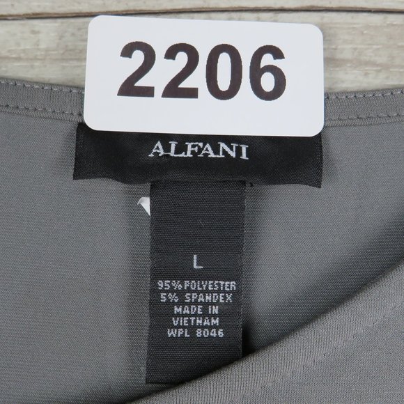 Alfani* Women's 3/4 Sleeve Asymmetrical Neckline/Hem Cutout Shoulders Blouse~ L - Picture 3 of 9